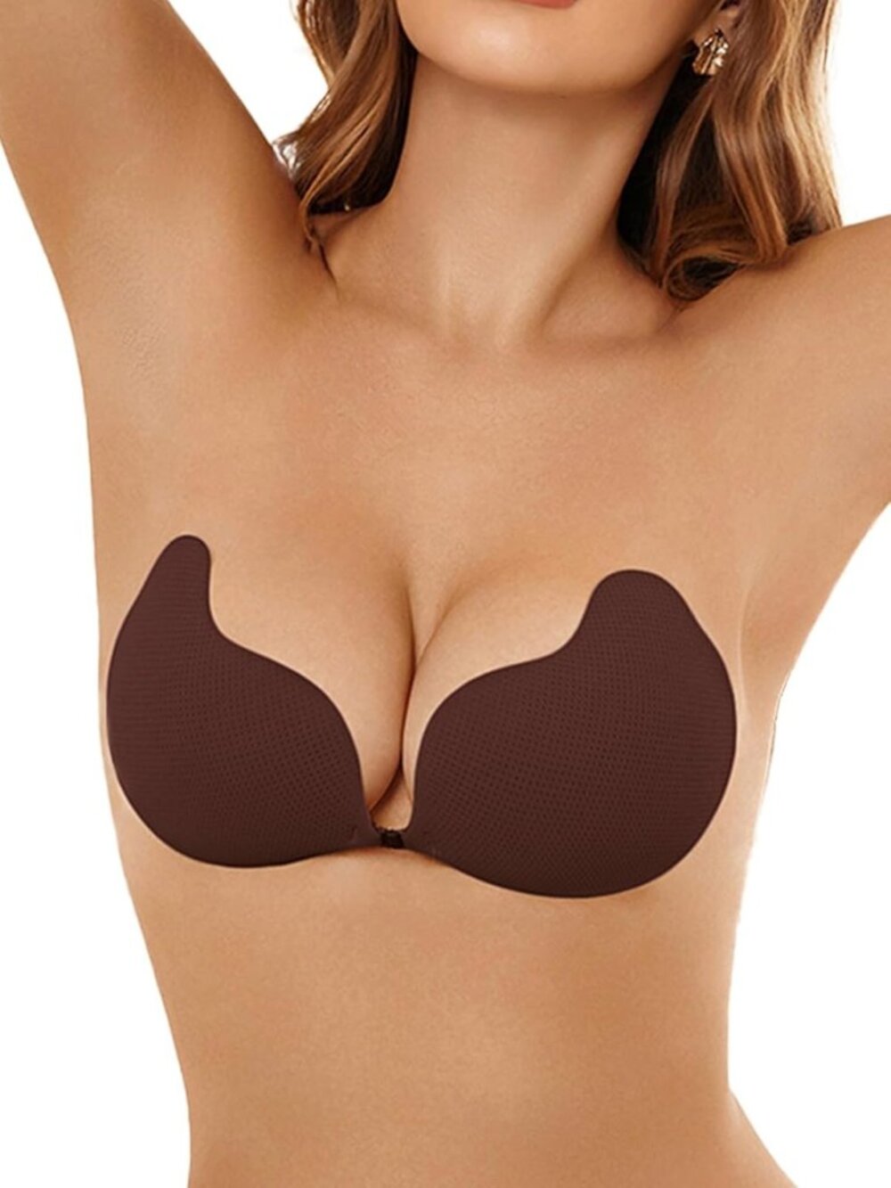 Sticky Push-Up Strapless Bra for Women - Backless, Invisible, Seamless
